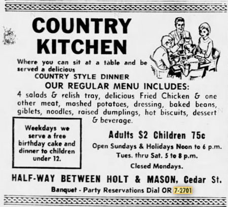 The Country Kitchen - May 1969 (newer photo)